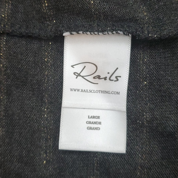 Rails Sami Charcoal Bronze Stripe top size L - Picture 9 of 11